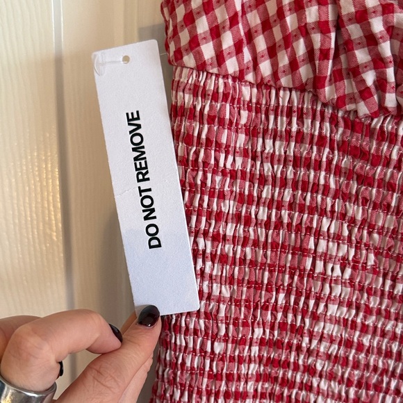 NWT Size 8 Princess Polly ladybug Red Gingham Dress - Picture 3 of 4